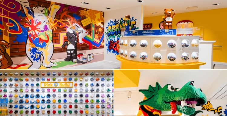 Das Brandenburger Tor aus Legosteinen im Berliner Lego Store...