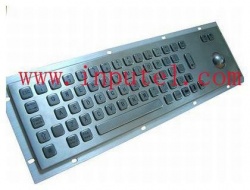 Stainless steel keyboard with integrated trackball...