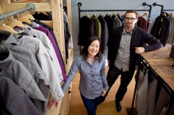 Joanne and Tim Medvitz, owners of Pop Outerwear, started out selling directly...