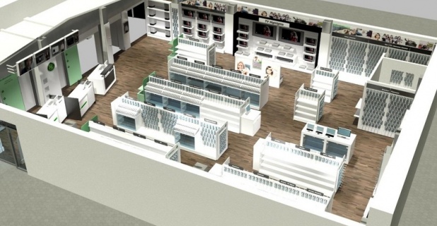 A modular store concept allows for a quick conversion of the sales area....
