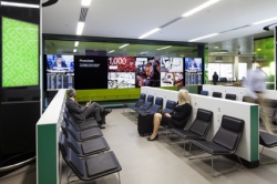 The media wall is the heart of the Lounge, delivering essential travel...