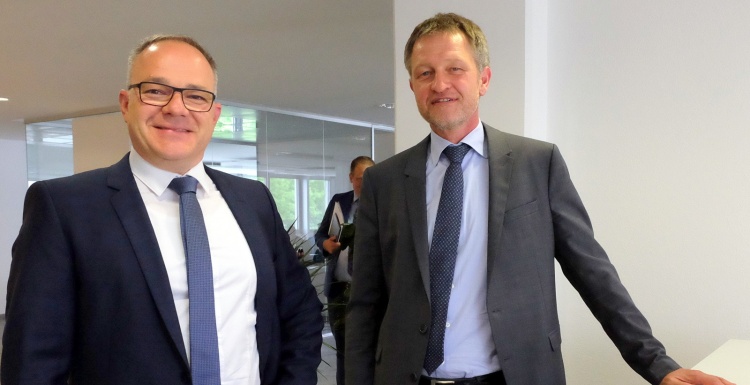 Uli Schäfer und Andreas Nebel, die Vorstände der DRS AG; Copyright: Ulmer...