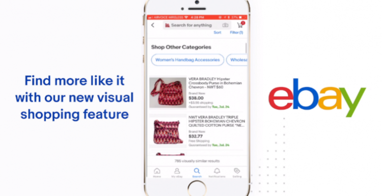 Werbebild zu eBays neuer Visual Shopping-Funktion; copyright: eBay Inc....