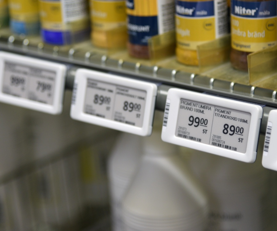 Photo: Bygg-Ole in Sweden streamlines stores with electronic shelf labels...