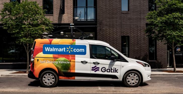 Walmart delivery truck on the road; copyright: Walmart...