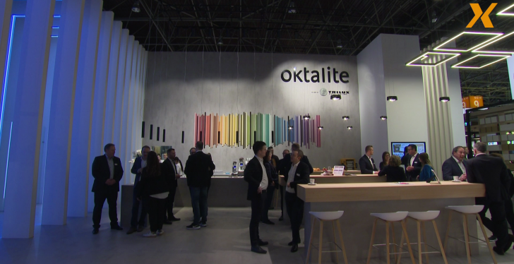 A stand of the company Oktalite at the EuroShop 2020...