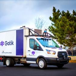 Thumbnail-Photo: First-ever autonomous box truck fleet to move the middle mile...
