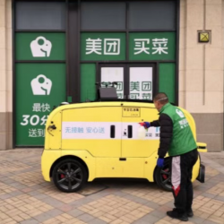 Thumbnail-Photo: Automated delivery services sprang up during China’s Covid-19 lockdown...