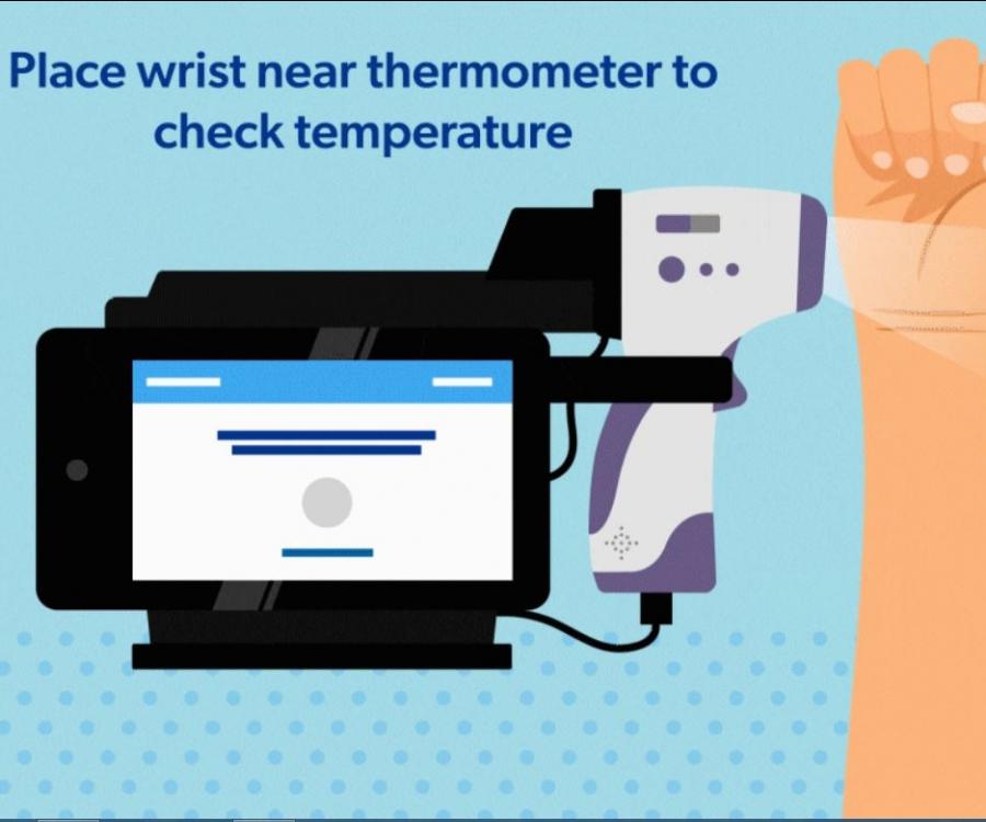 Photo: Automated and touchless associate health screening solution...