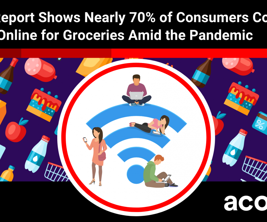 Photo: 70 % of US consumers continue to shop online for groceries amid the...