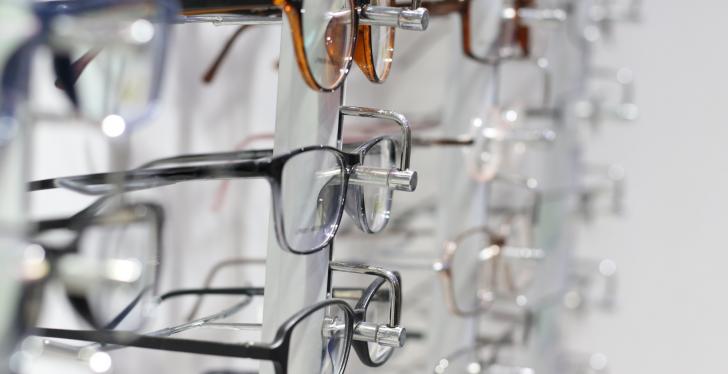 Lots of different glasses side by side on a glasses shelf; copyright: Harpreet...