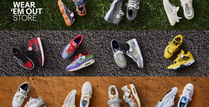 Several pairs of sneakers