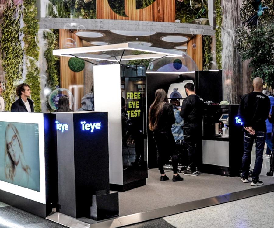 Photo: Pop-up eye testing kiosks by Swedish tech company ieye...