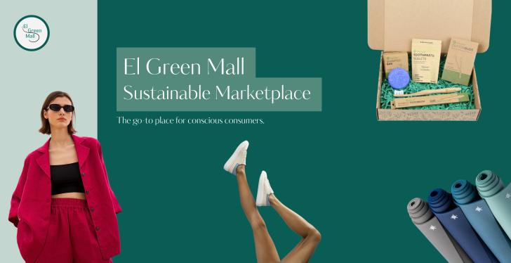 Banner of El Green Mall; Text: El Green Mall Sustainable Marketplace...