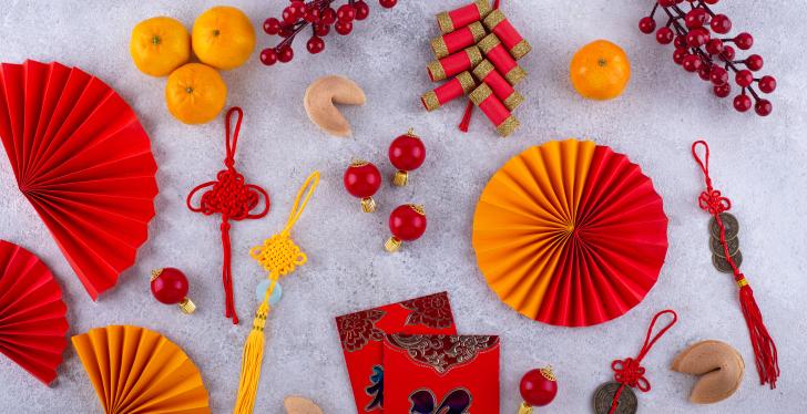 Festive items traditionally used for the Chinese New Year....