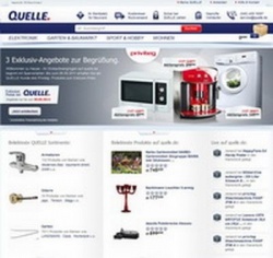 The new e-commerce site from Quelle;  © Quelle