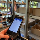 Hand scanner shows the storage location for a parcel knife, in the background...