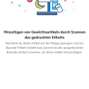 Screenshot aus der App - Teil der Anleitung für Scan&Go...