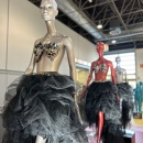 Mannequins with sculptural looks, flattering bras, and striking, layered...