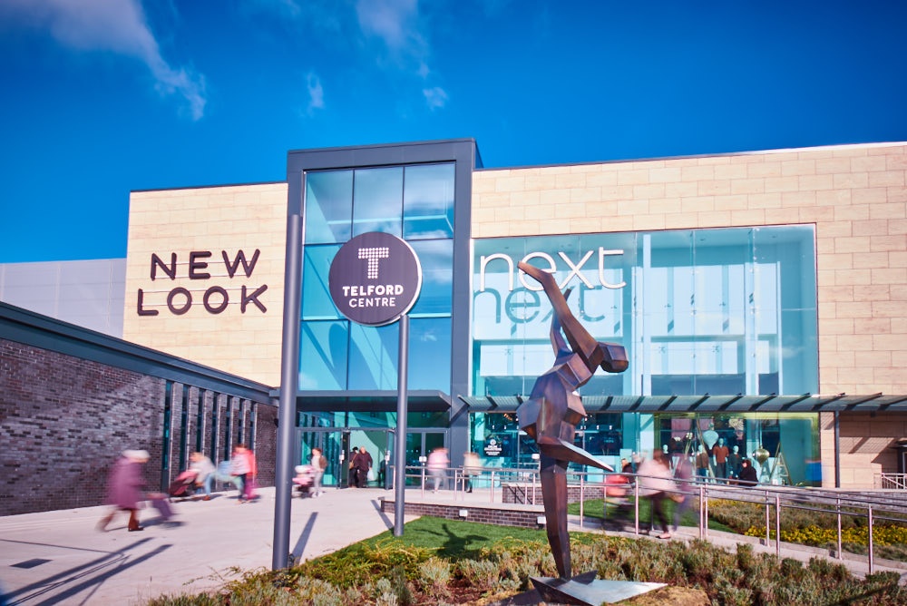 View of the entrance area of the Telford Shopping Centre...