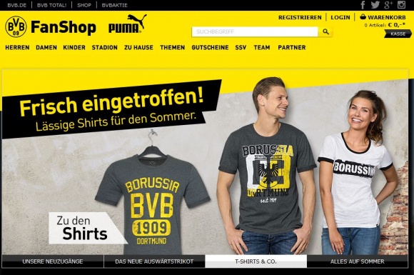 Zu Beginn der neuen Saison erhält der Online-Shop des BVB ein neues Design. So...