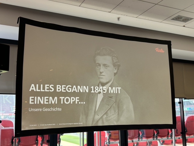 A presentation by Fissler. On the screen you can see when it all began....