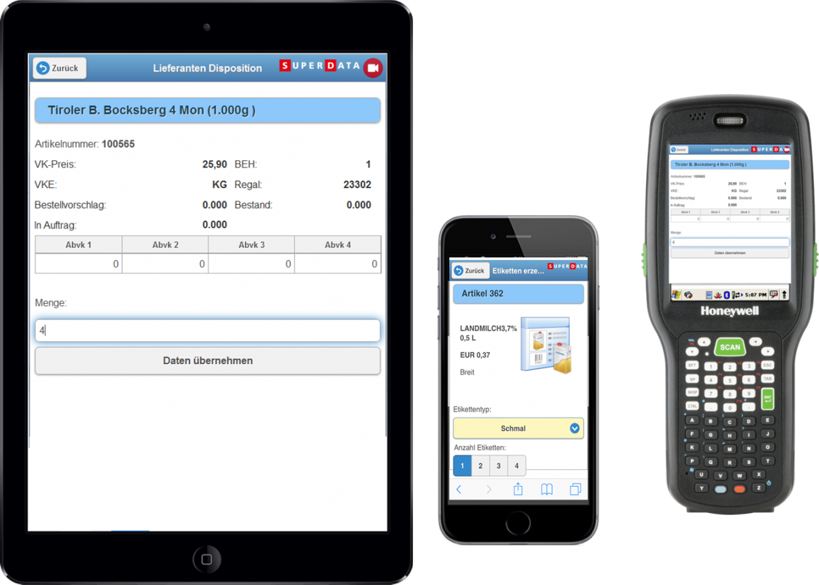 Photo: Mobile App for merchandise management