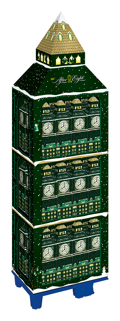 Photo: After Eight “Big Ben Advent Calendar“ display; Copyright: Nestlé...