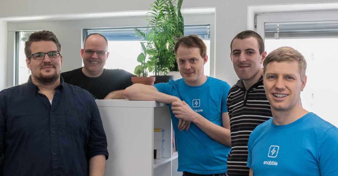 Sebastian Mancke (re.) startet mit seinem Team als Bonner Start-up snabble GmbH....