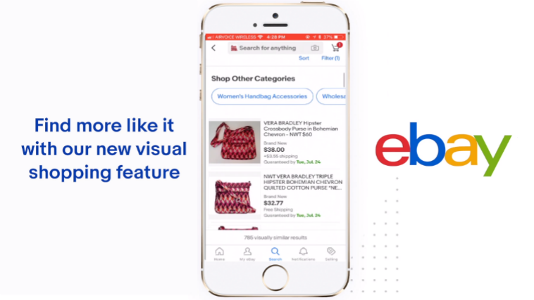 Werbebild zu eBays neuer Visual Shopping-Funktion; copyright: eBay Inc....