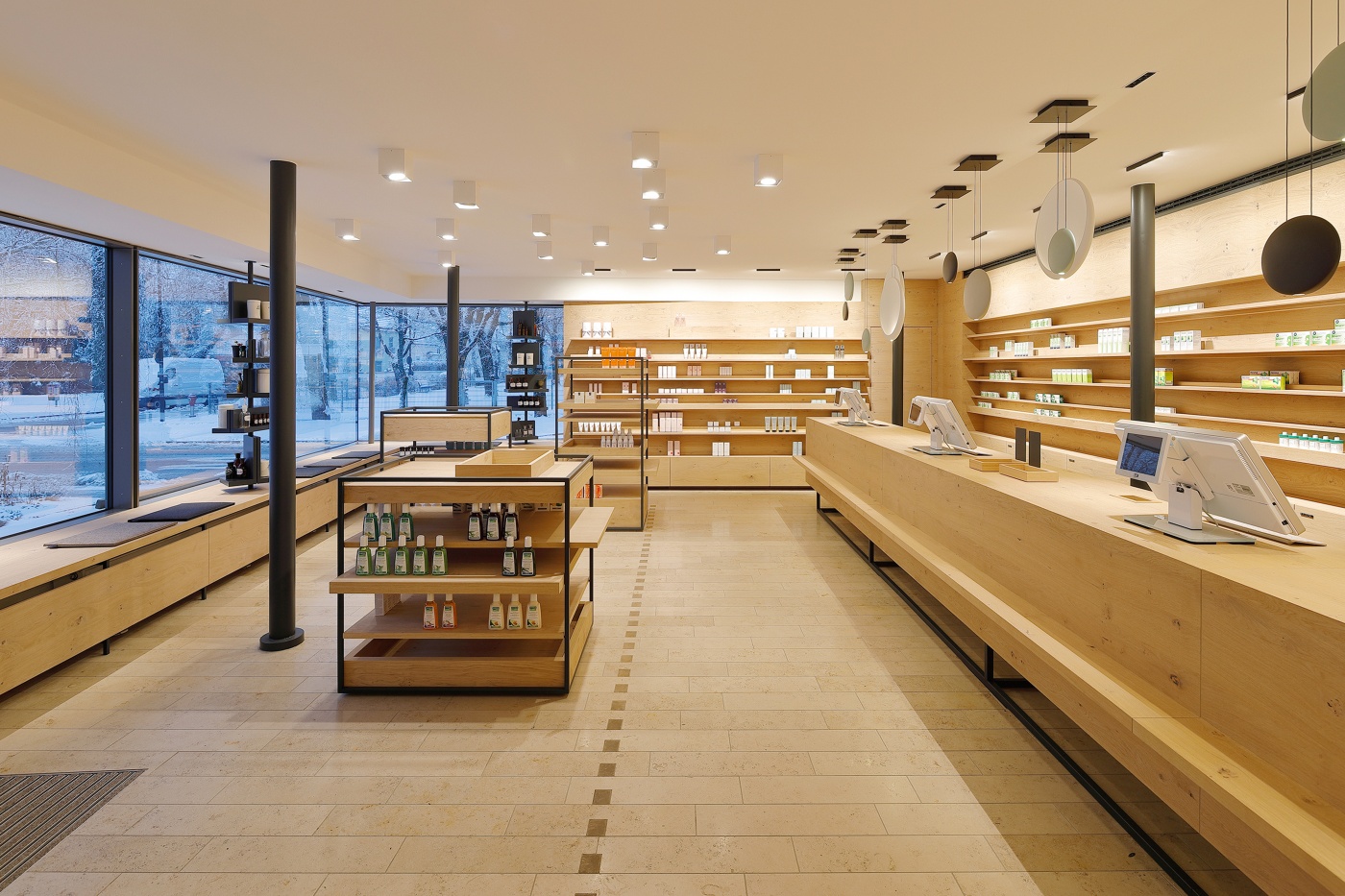 Photo: What shop design can look like: The Schubert pharmacy in Pullach on the...