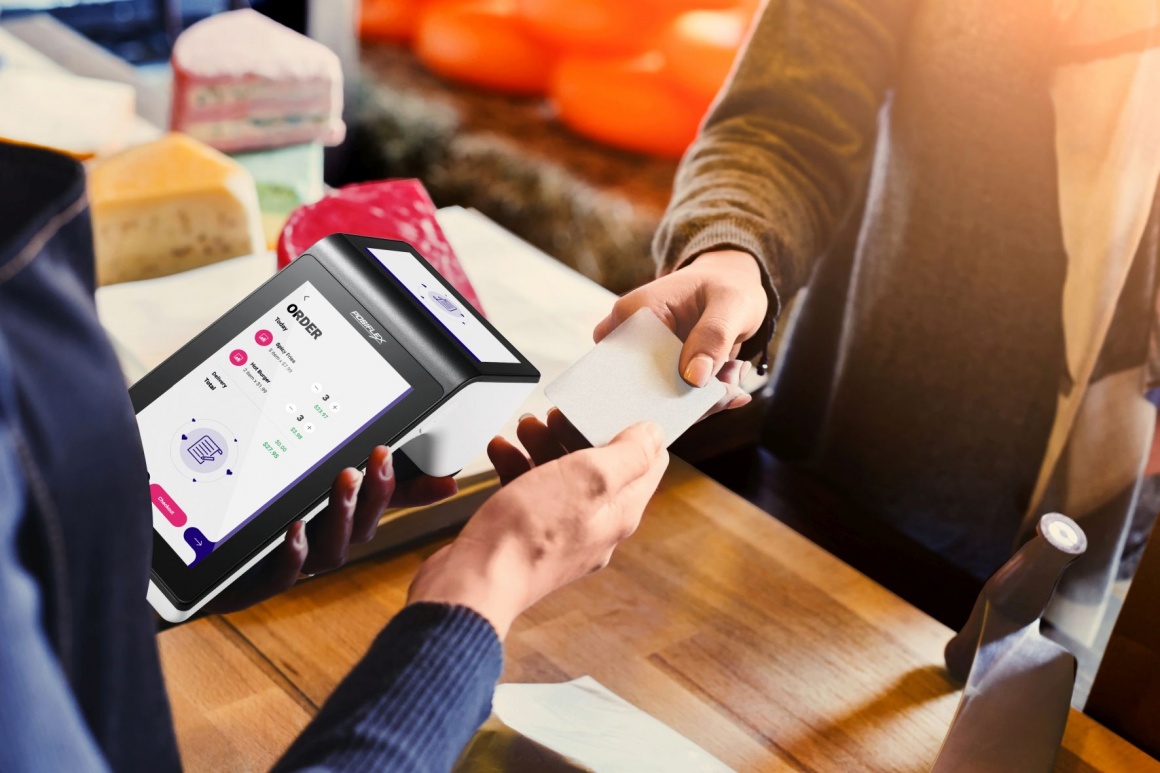 Android-based new cash register system in tablet format...