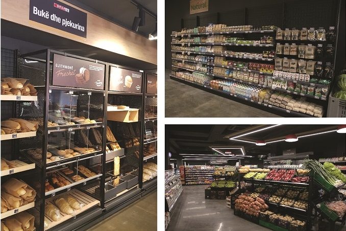 SPAR store from the inside, collage of three pictures; copyright: SPAR...