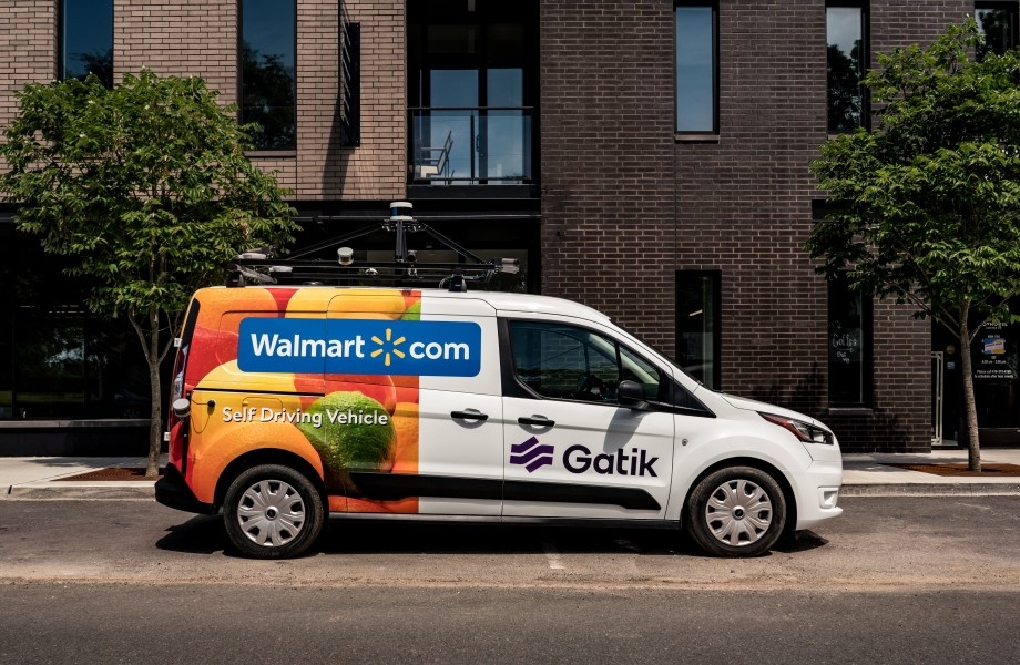 Walmart delivery truck on the road; copyright: Walmart...