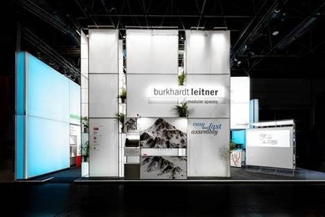 The booth of Burhardt Leitner at the EuroShop 2020