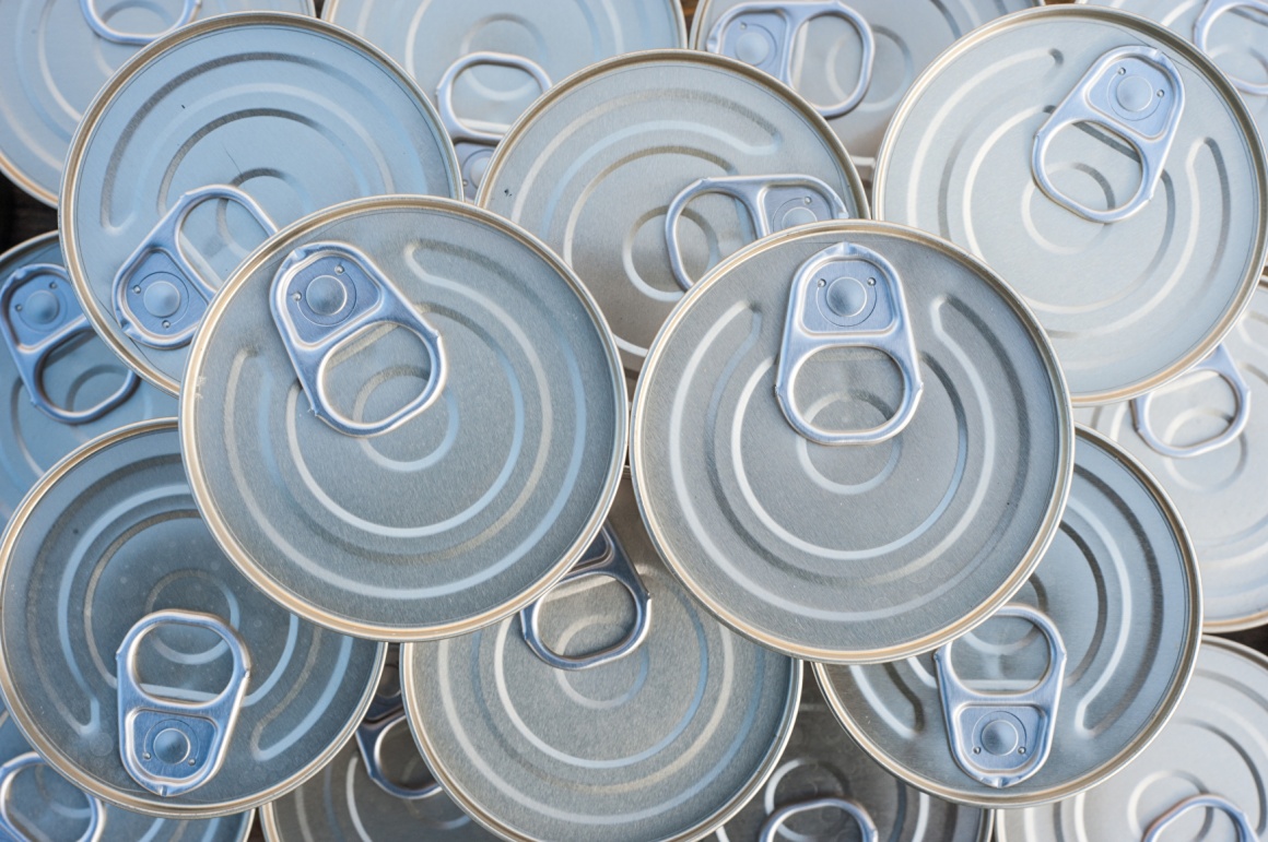 A stack of tin cans