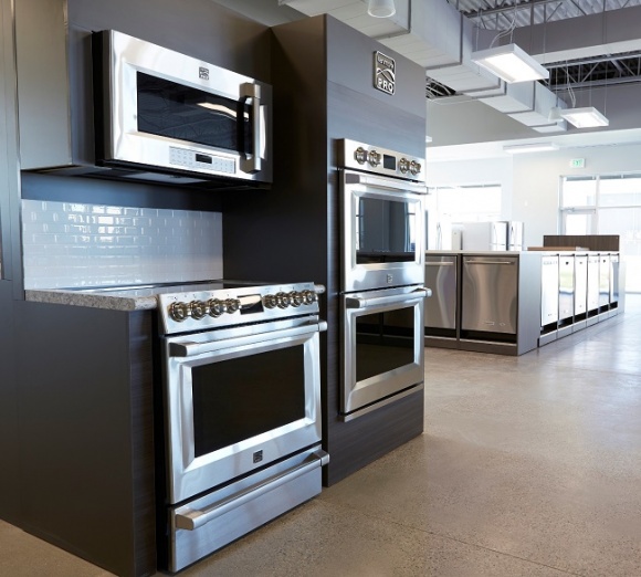 The new store showcases a wide assortment of appliances....